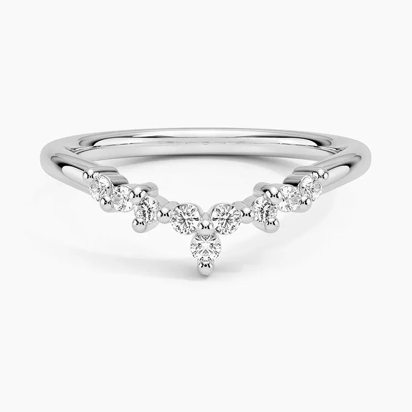 0.14CTW Melody Contoured Wedding Band Ring - LR62