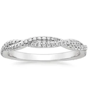 0.26CTW Petite Luxe Twisted Vine Diamond Wedding Band Ring - LR31