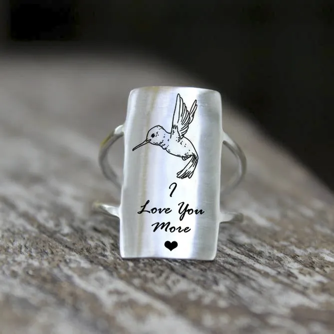 925 Silver Inspirational Ring Be you Do you For you/It's Never Too Late/I More You More Motivational Jewelry