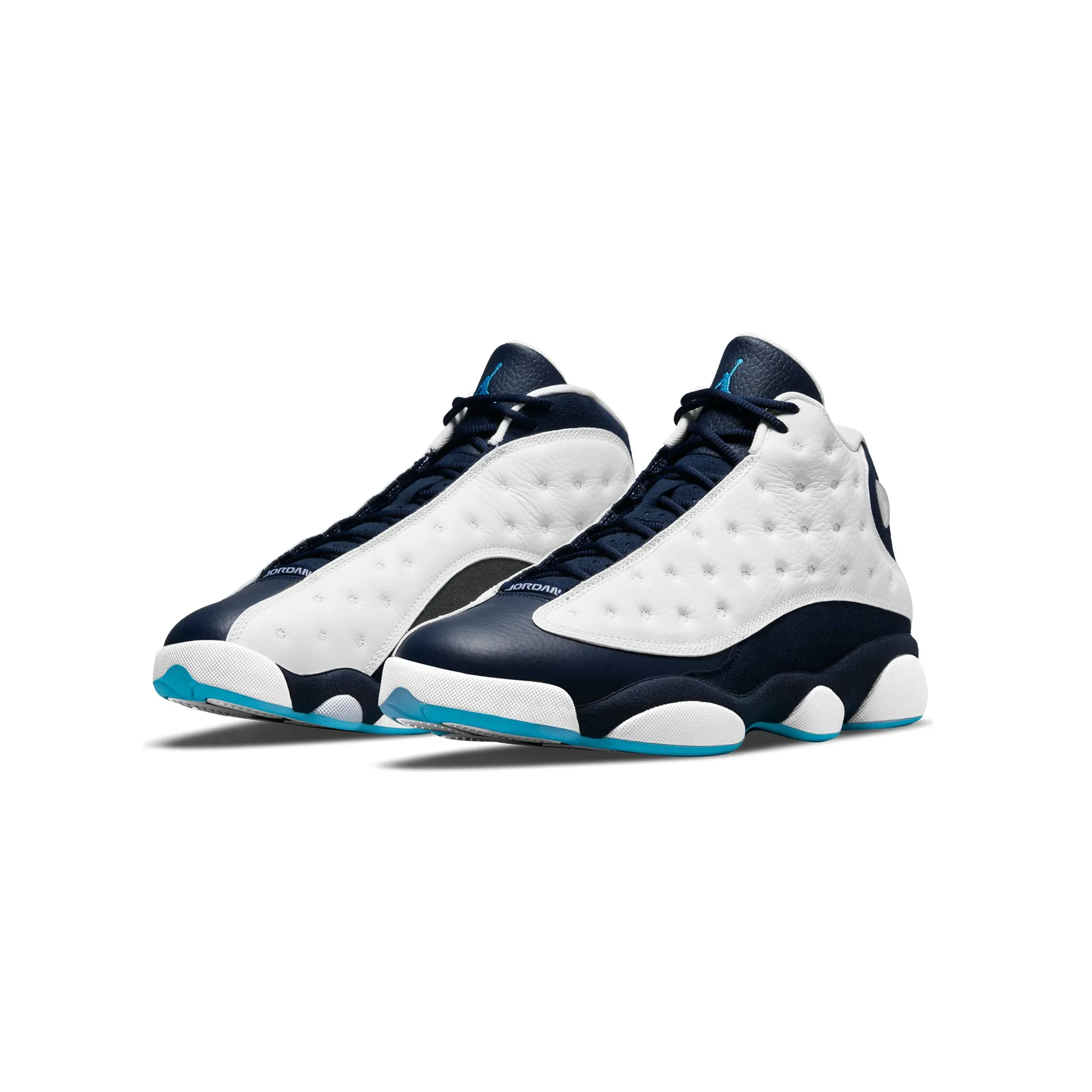 Air Jordan Mens 13 Retro Shoes White/DK Powder Blue