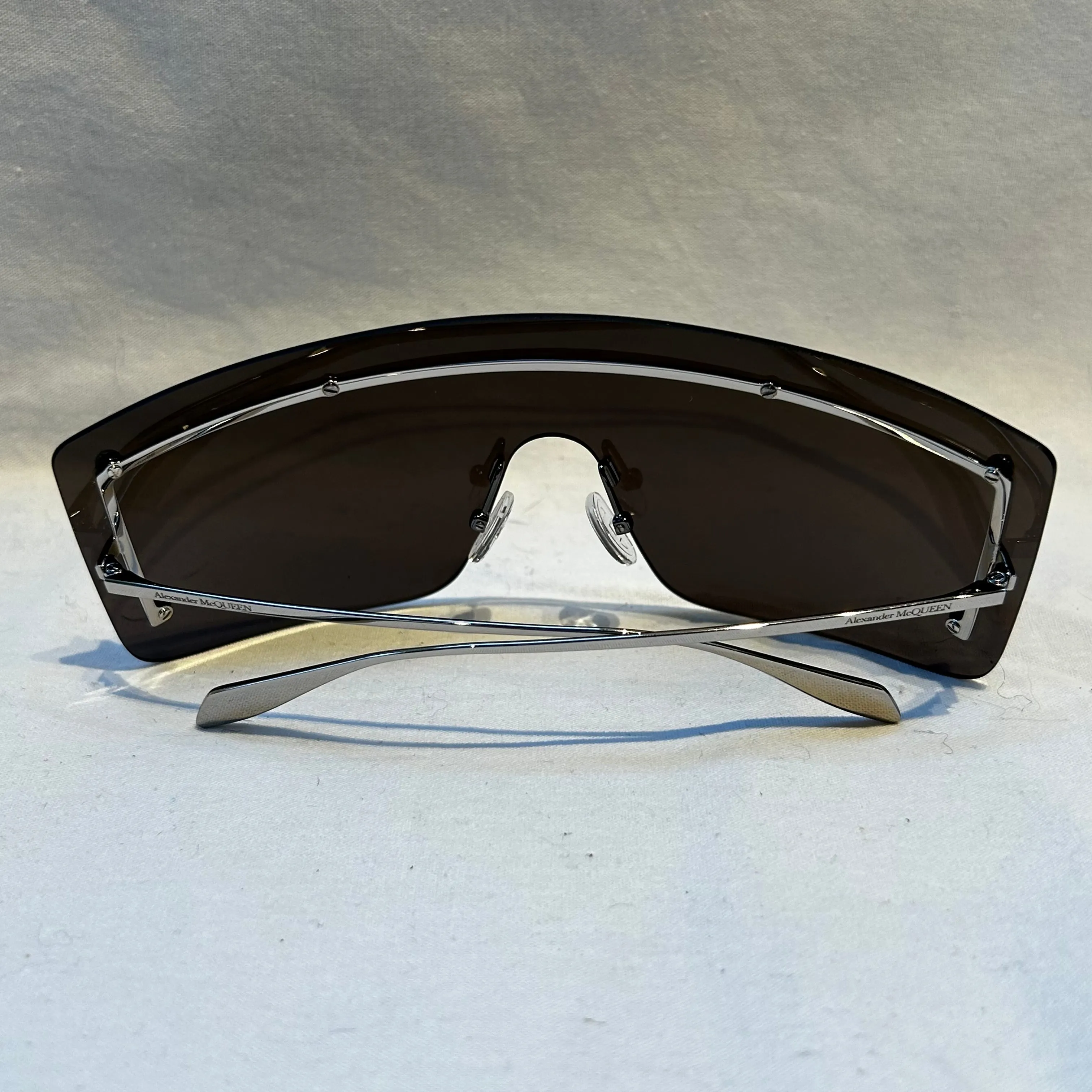 Alexander McQueen Brand New 340 Black Shield Sunglasses