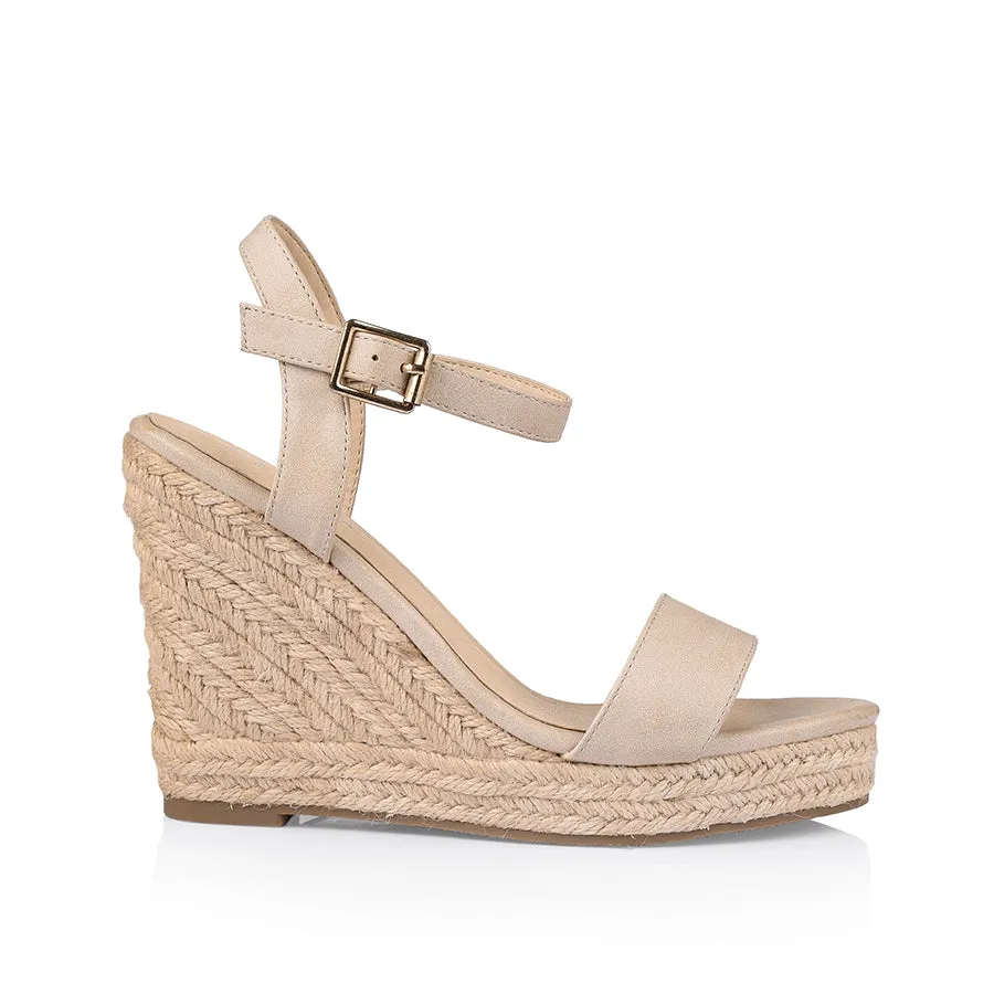 Amaya Rope Wedges - Nude