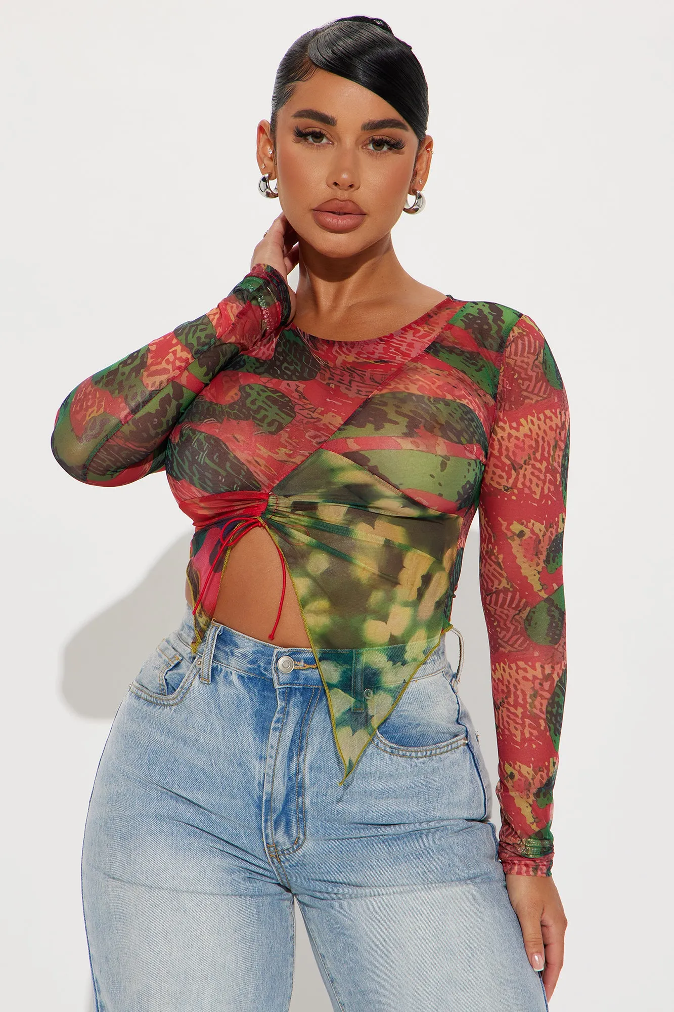 Anytime You Like Mesh Top - Multi Color