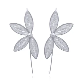 ASTER SILVER LARGE EARRINGS FILIGREE