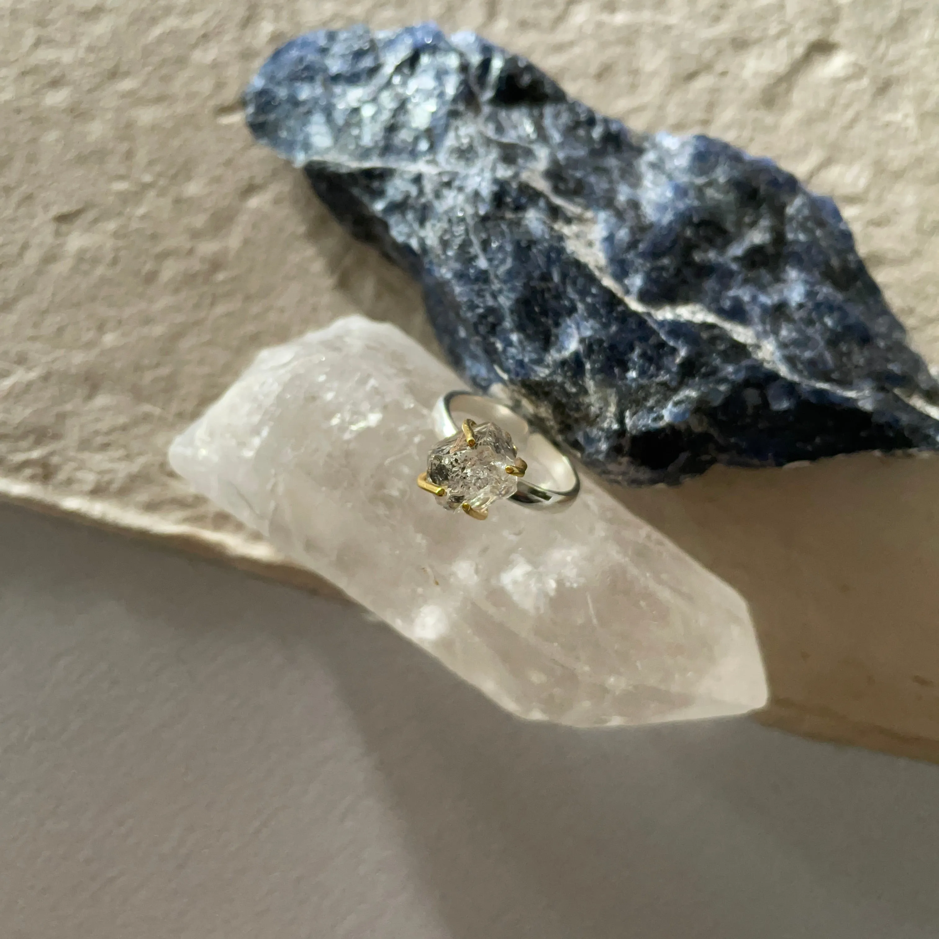 Ava Ring With Herkimer Diamond