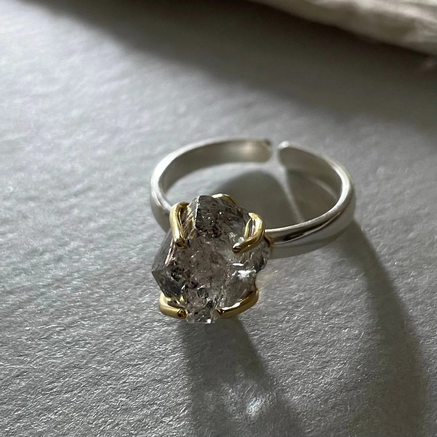 Ava Ring With Herkimer Diamond