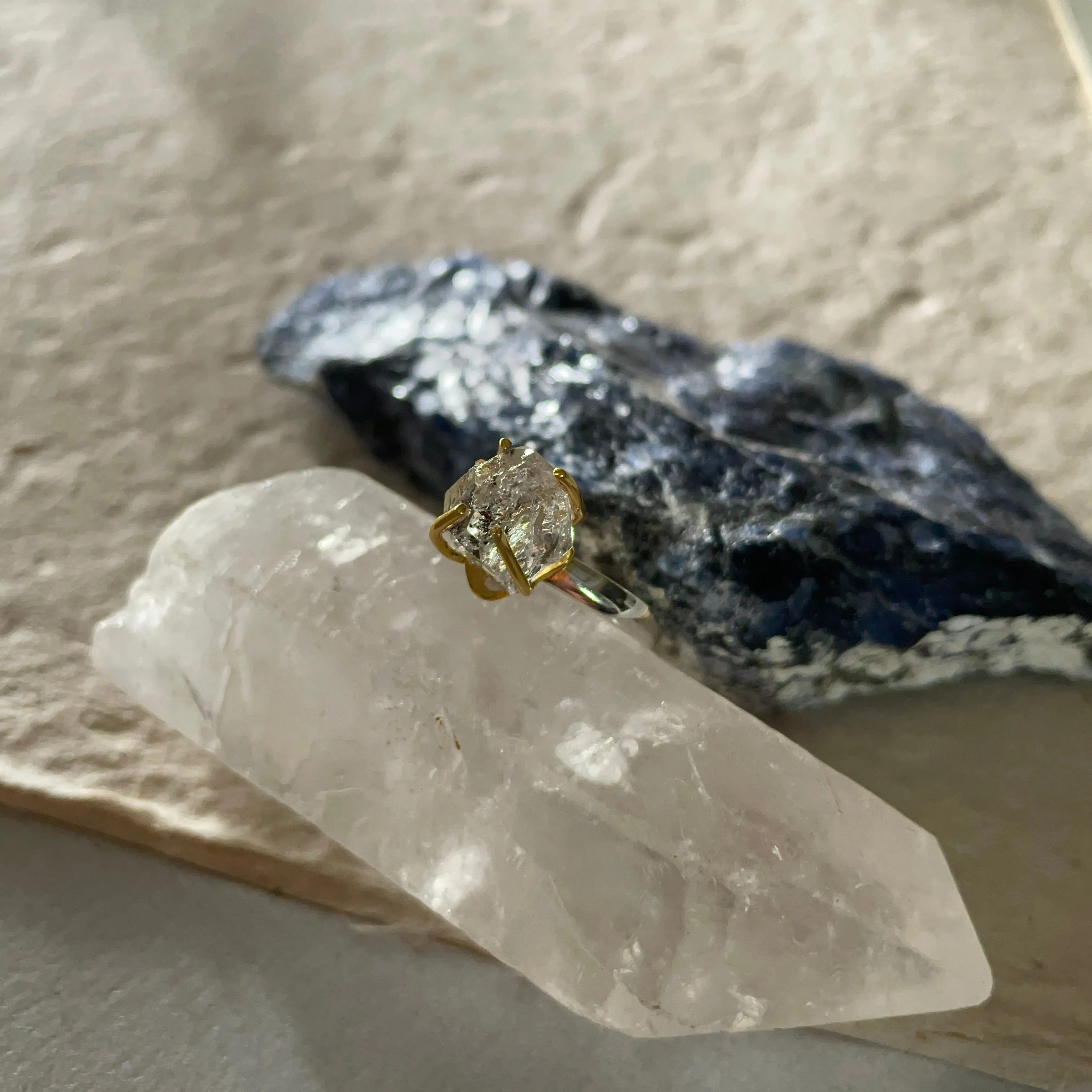 Ava Ring With Herkimer Diamond