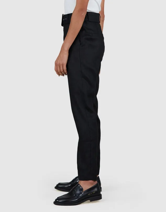 Azure Linen Pant - Black