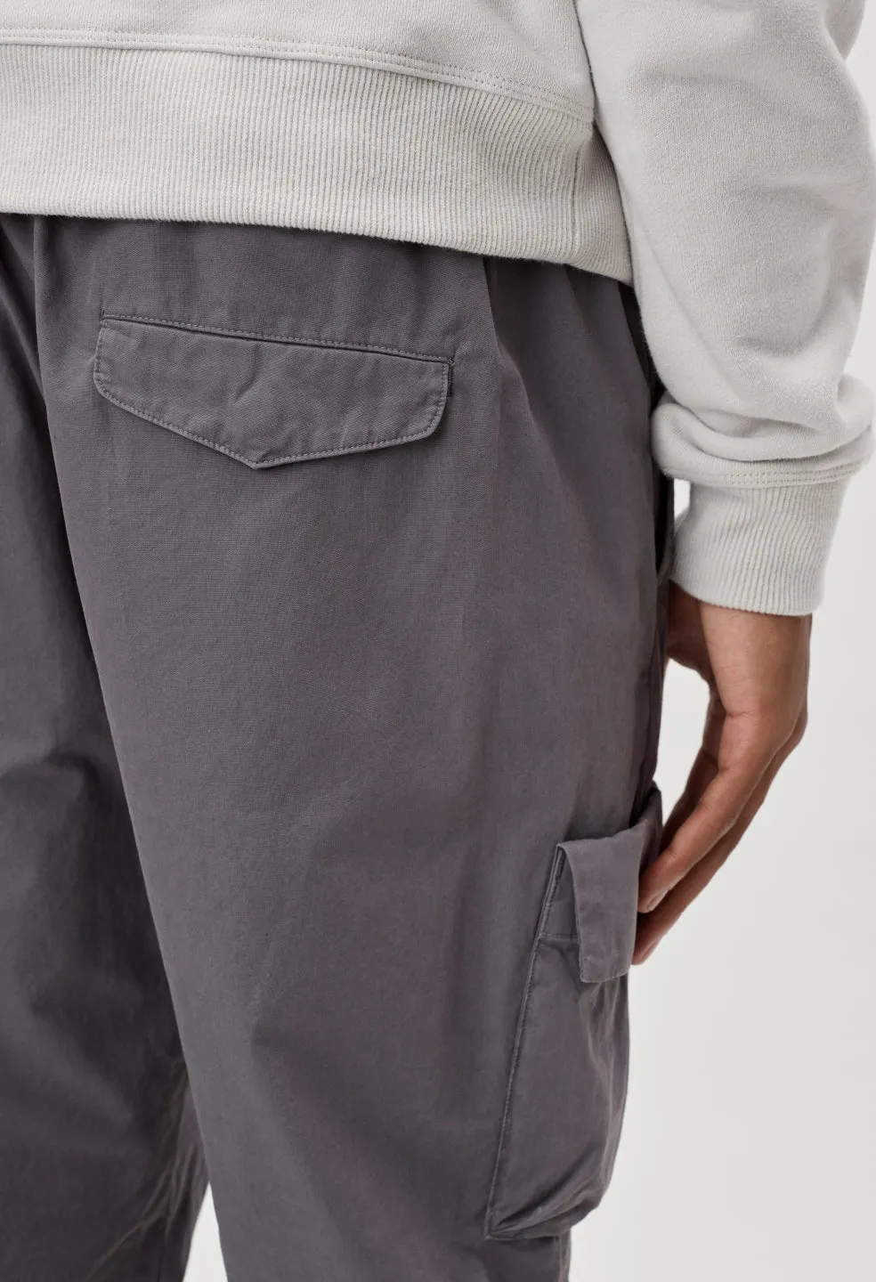 Back Sateen Cargo Pants / Charcoal