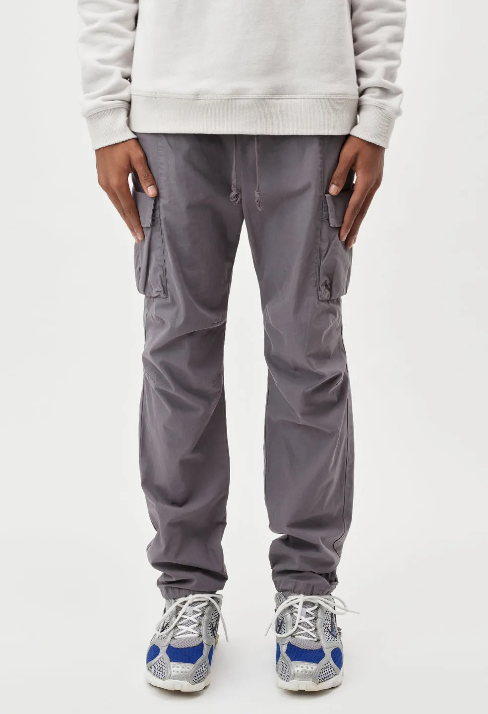 Back Sateen Cargo Pants / Charcoal