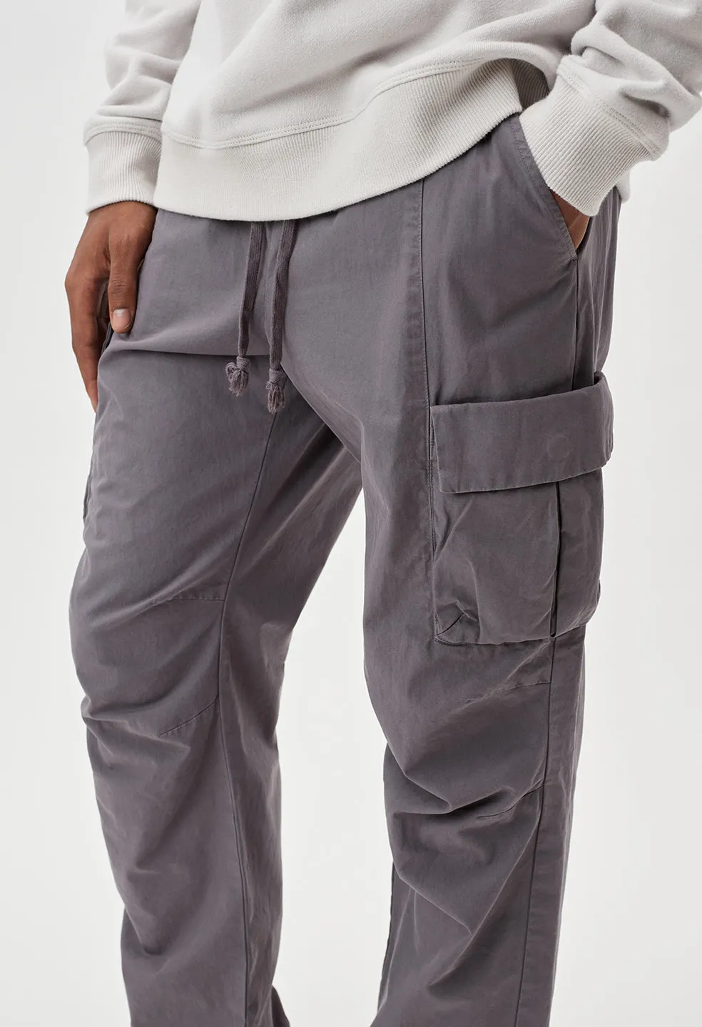 Back Sateen Cargo Pants / Charcoal