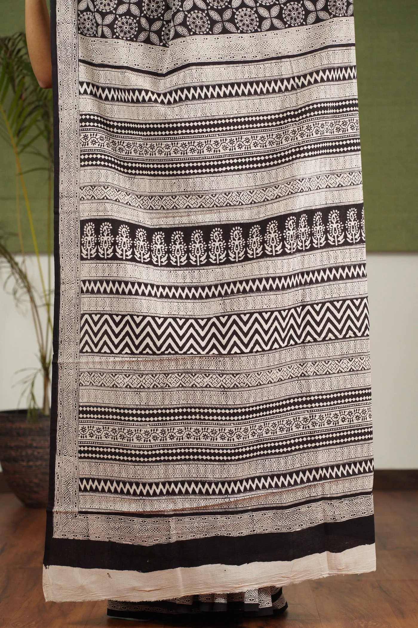 Bagh Hand Block Printed Cotton Saree