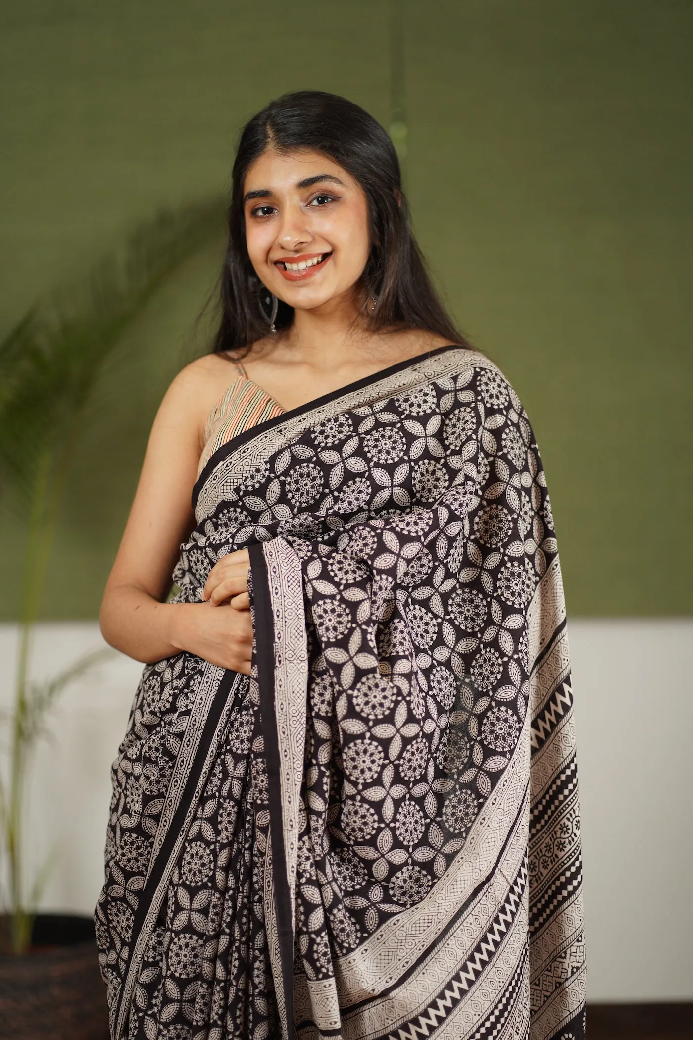 Bagh Hand Block Printed Cotton Saree