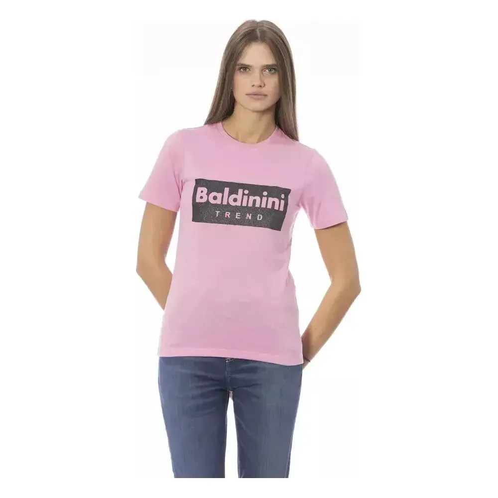 Baldinini Trend Pink Cotton Women T-Shirt