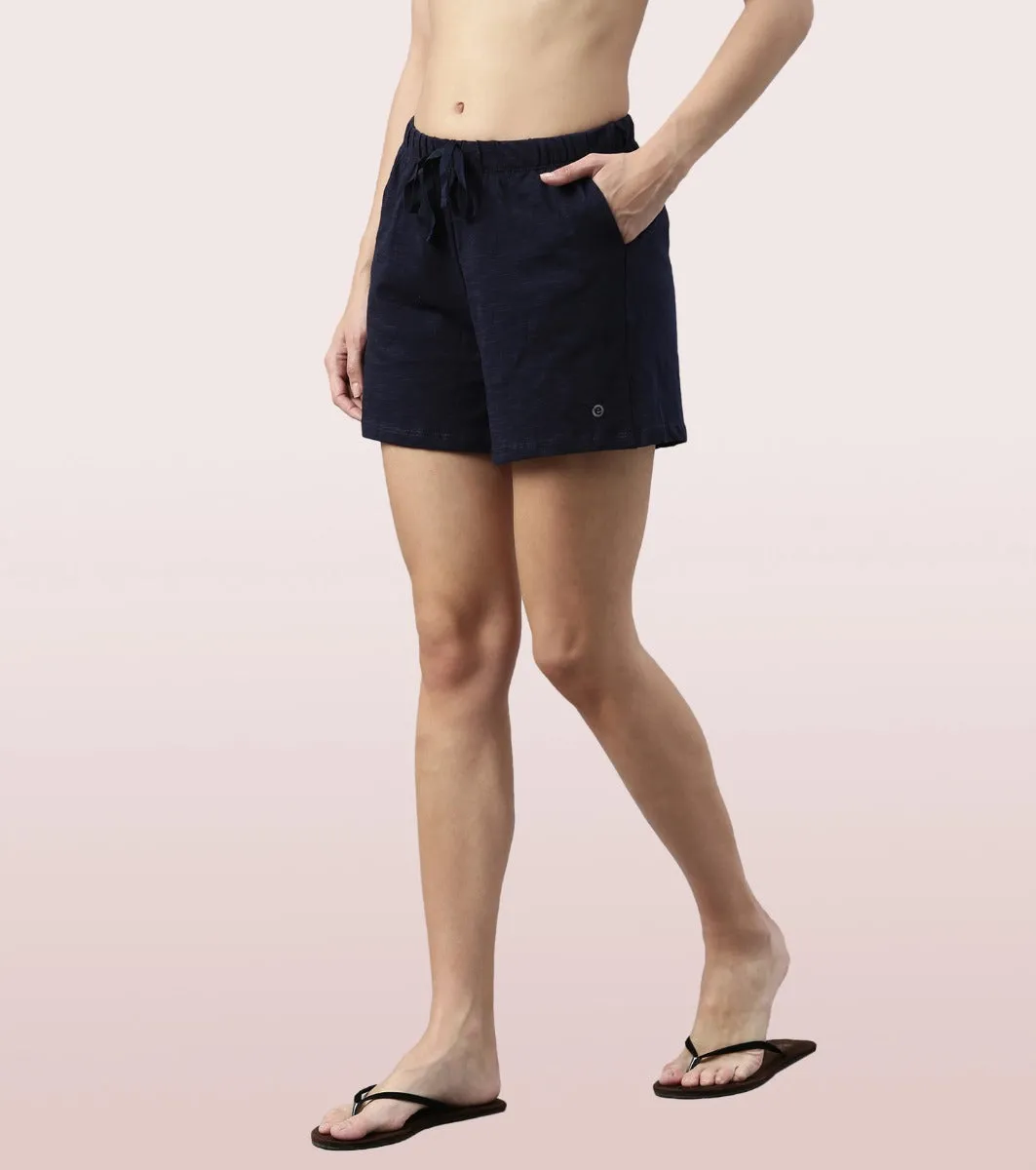 Basic Shorts | Mid-Thigh Length Jersey Shorts With Pockets