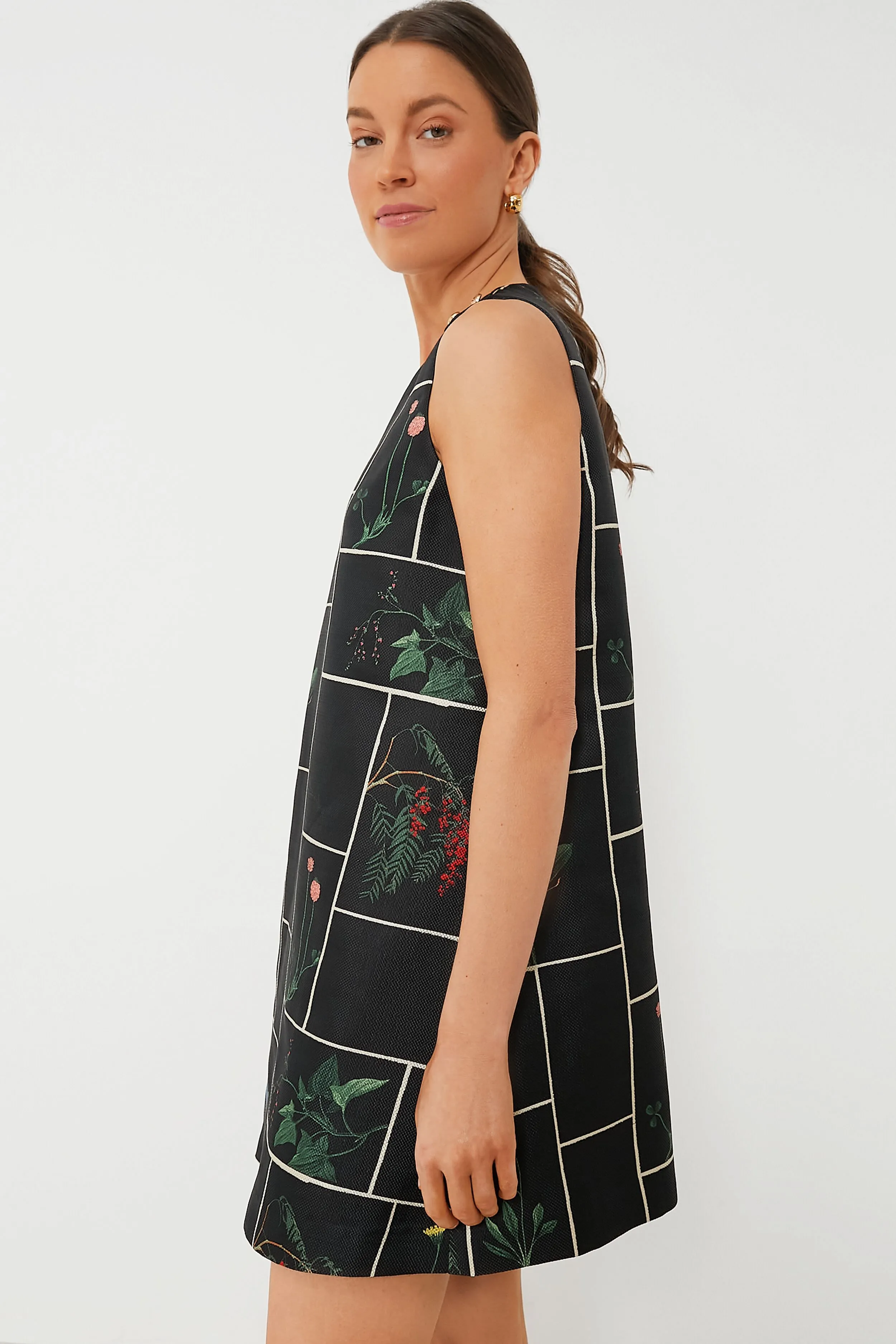 Black Fresher Buds Woven Grace Dress