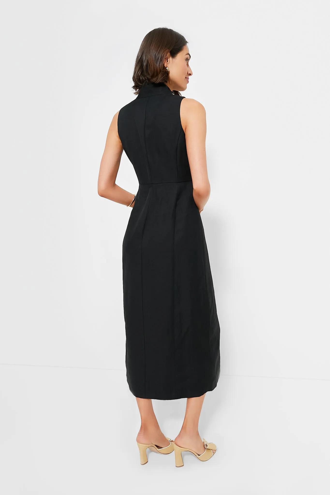 Black Leighton Midi Dress