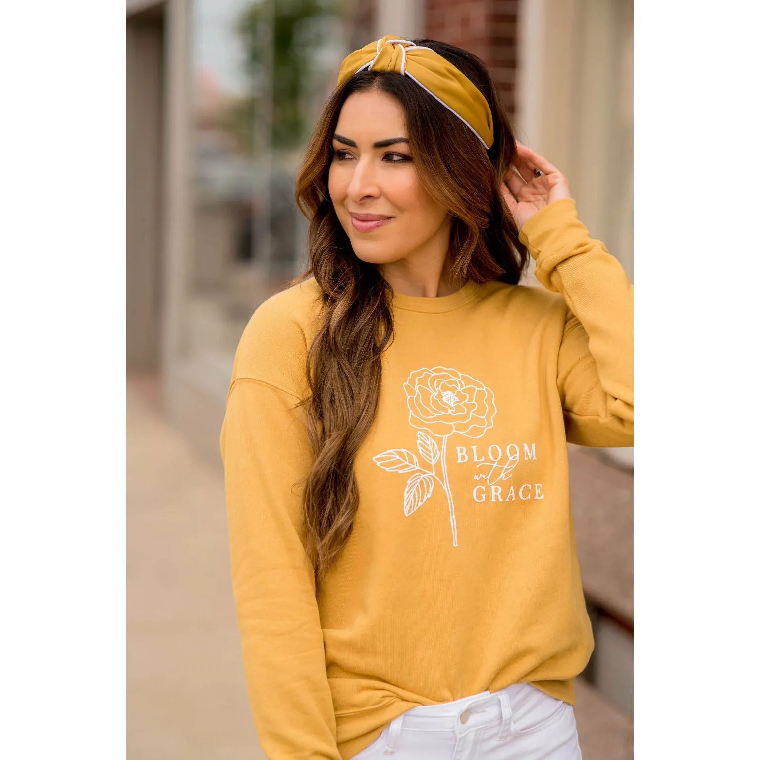 Bloom With Grace Graphic Sweatshirt