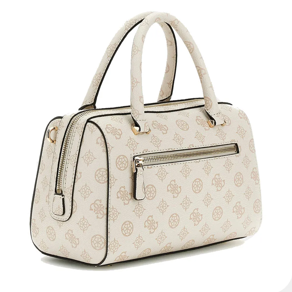 Borsa Donna a Mano a Bauletto GUESS Linea Nelka Colore Cream Logo