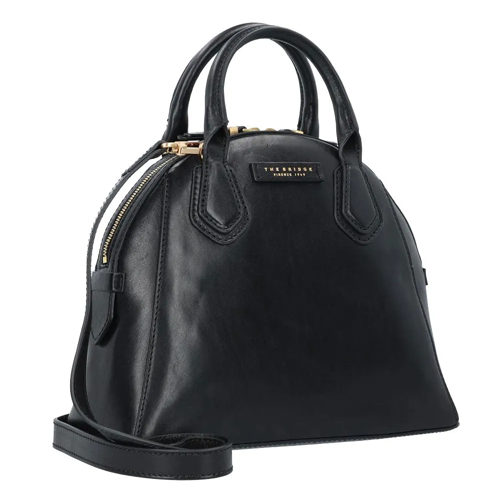 Borsa Donna a Mano con Tracolla THE BRIDGE linea Costanza in Pelle Nera