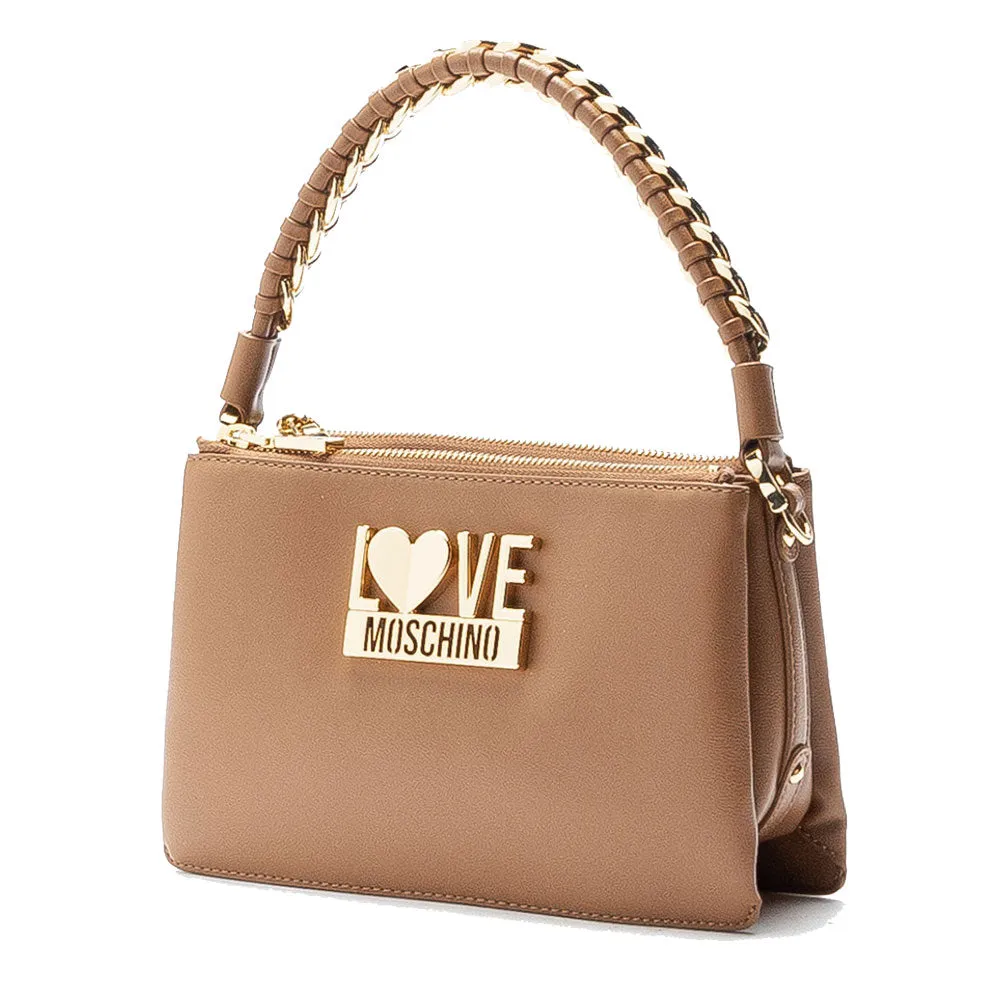 Borsa Donna a Spalla e Tracolla LOVE MOSCHINO linea Wanderlust color Cammello