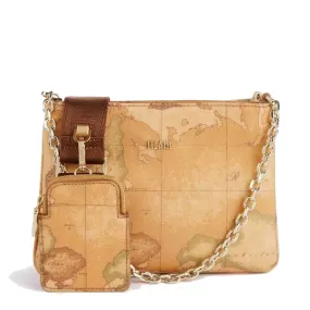 Borsa Donna a Tracolla 1A Classe Alviero Martini linea Glam Twist stampa Geo Classic e Oro GZ43