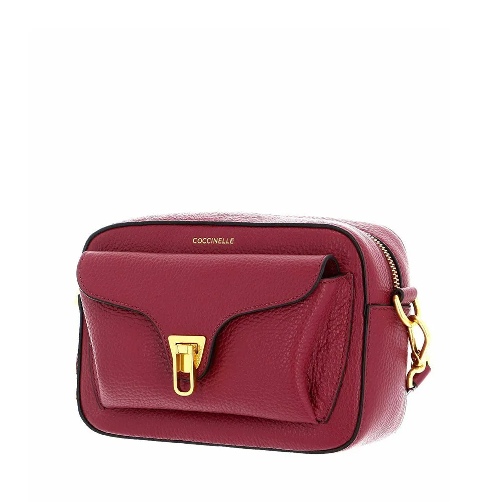 Borsa Donna a Tracolla COCCINELLE in Pelle Colore Garnet Red linea Beat Soft - E1NOF150201