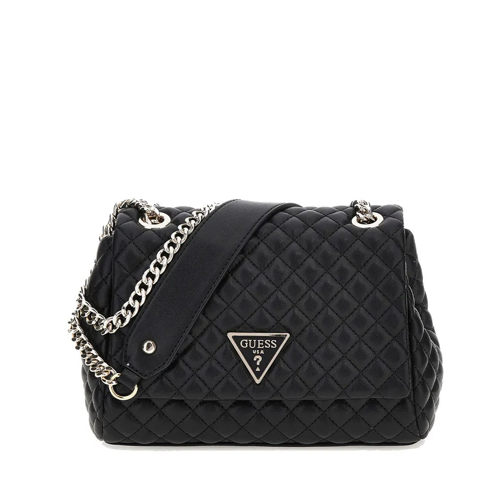 Borsa Donna a Tracolla GUESS Chiusa con Pattina Linea Rianee colore Nero