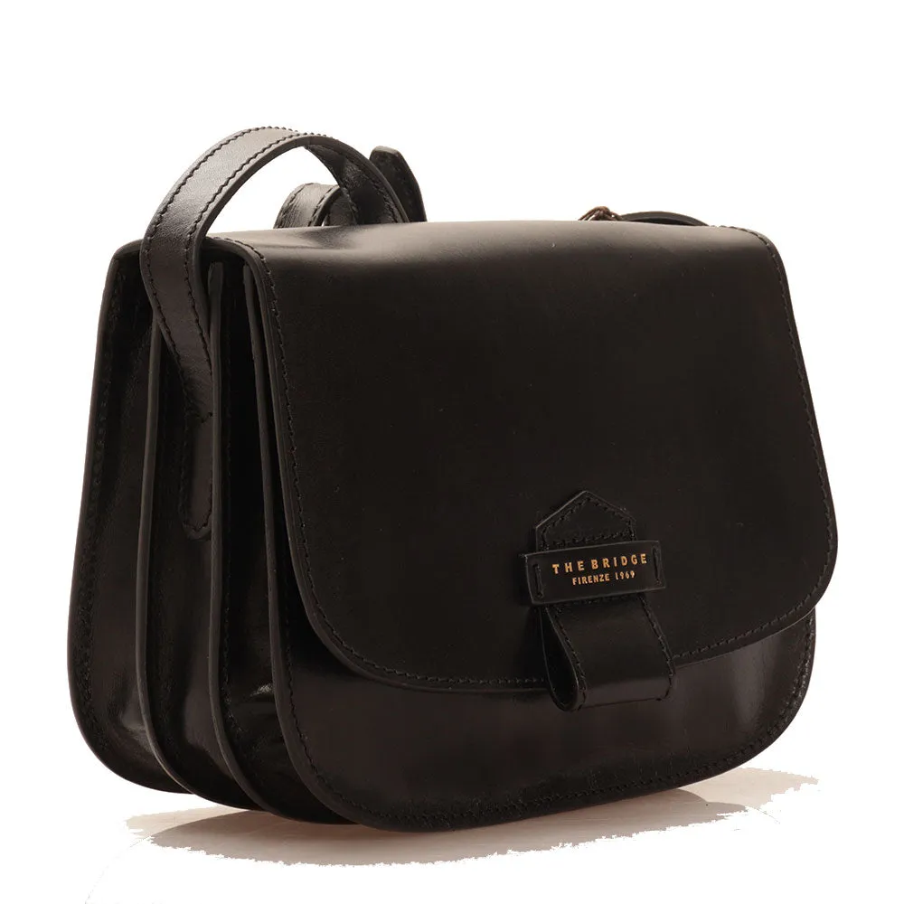 Borsa Donna a Tracolla THE BRIDGE in Pelle Nera linea Core