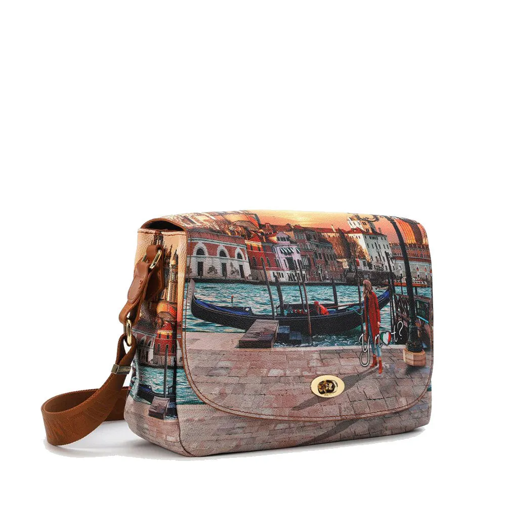 Borsa Donna a Tracolla Y NOT YES-631 Stampa Venice Sunset