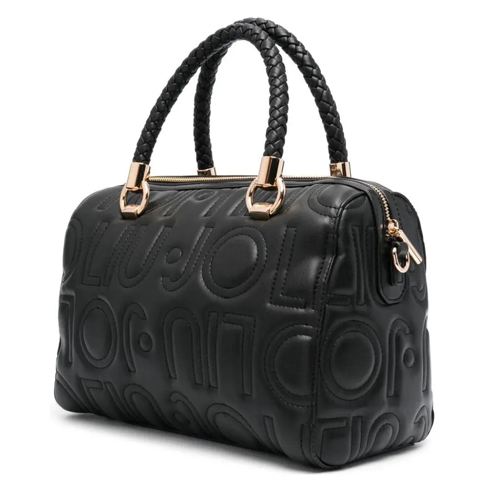 Borsa Donna Bauletto a Mano LIU JO con Logo Trapuntato All Over Nero