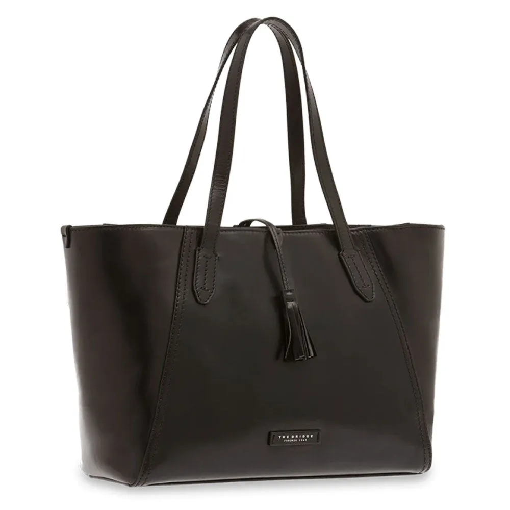 Borsa Donna Shopper a Spalla THE BRIDGE in Pelle Nera linea Florentin