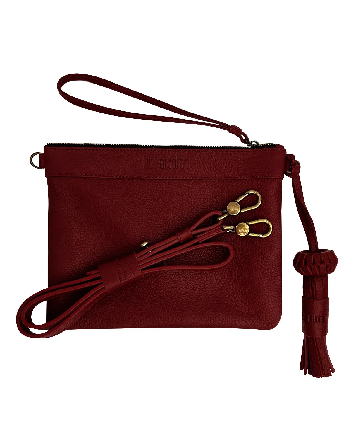 Camila Cognac Leather Clutch - Crossbody