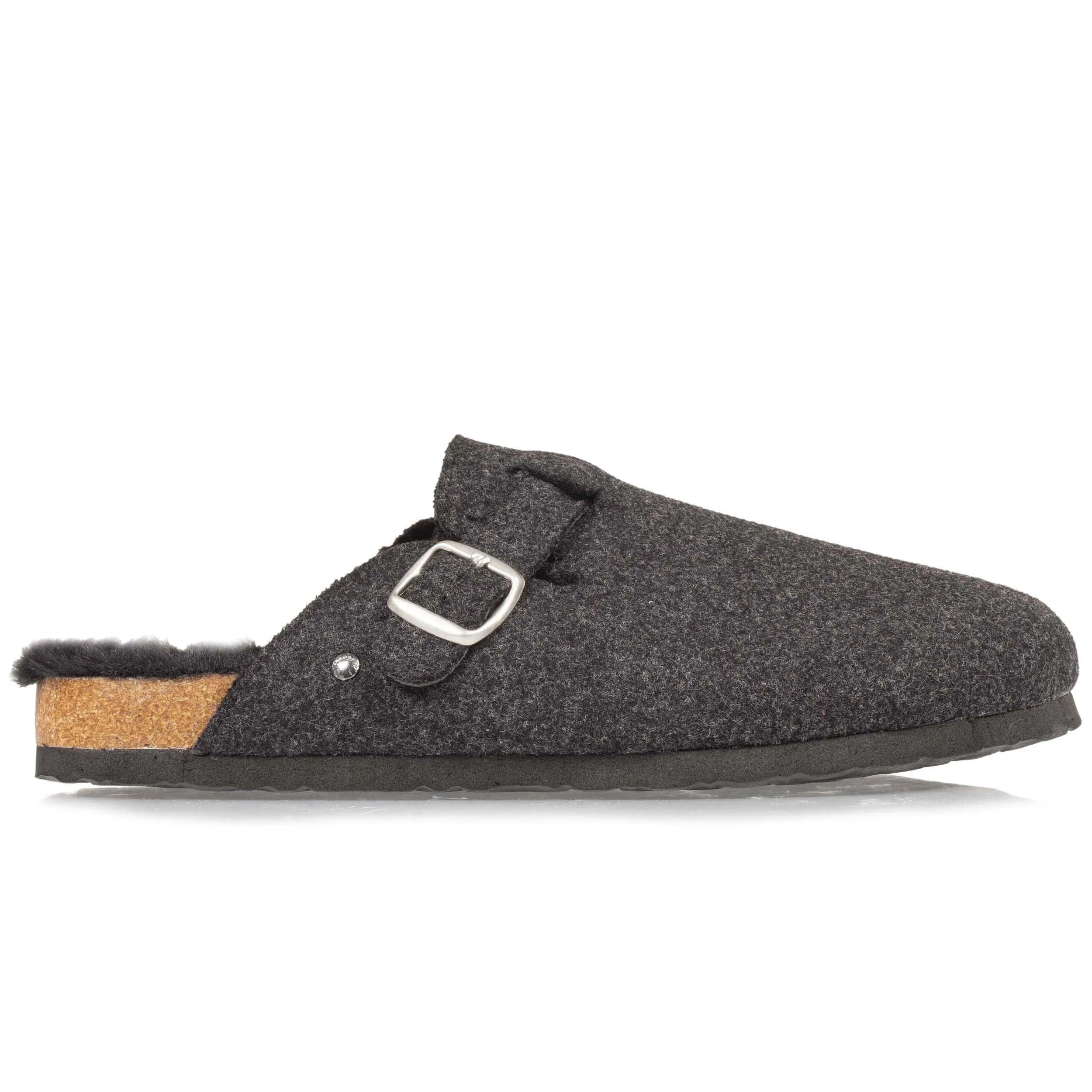 Chaussons sabots Homme Gris Chiné Liège