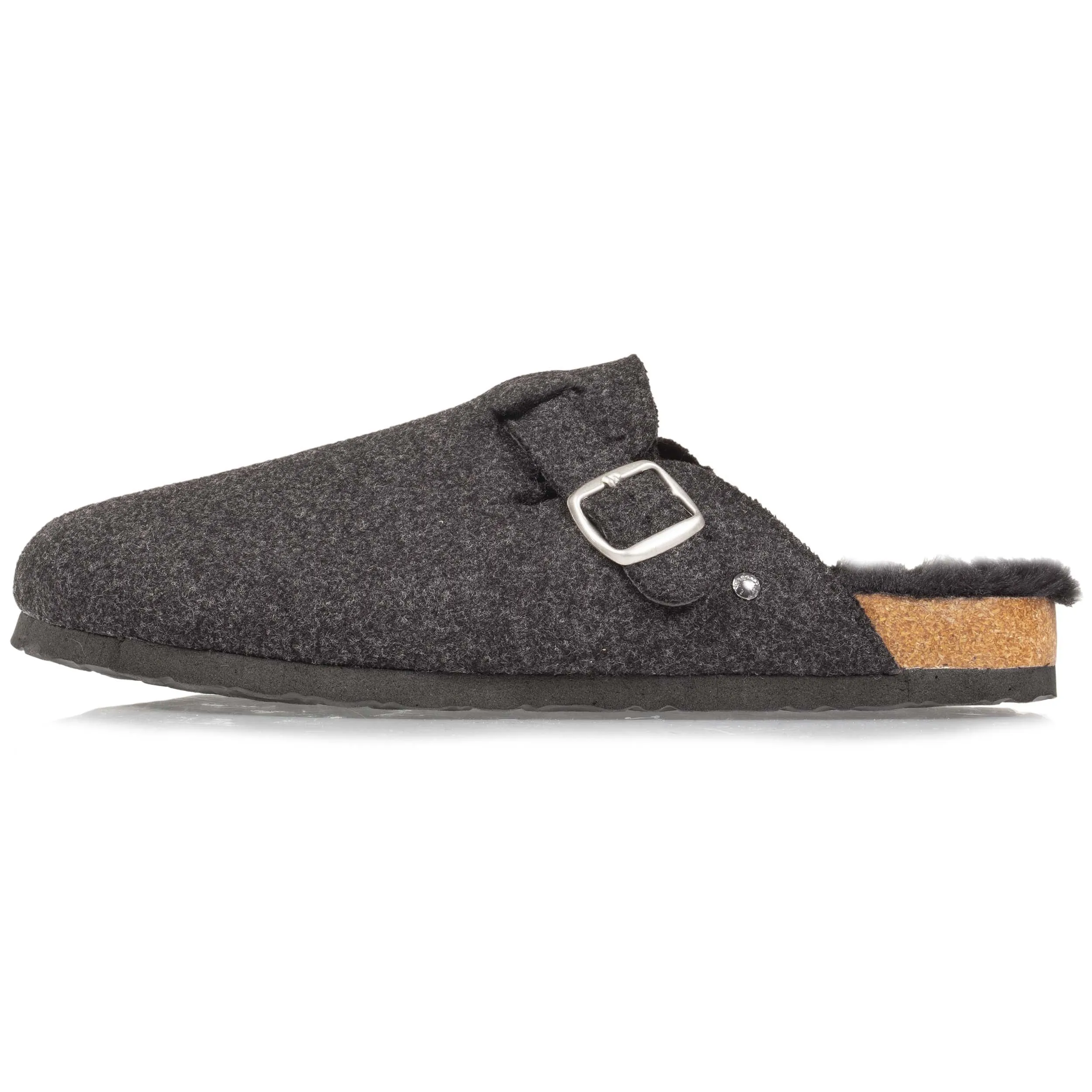 Chaussons sabots Homme Gris Chiné Liège