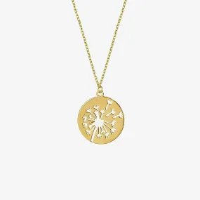 Dandelion Necklace | 14K Solid Gold