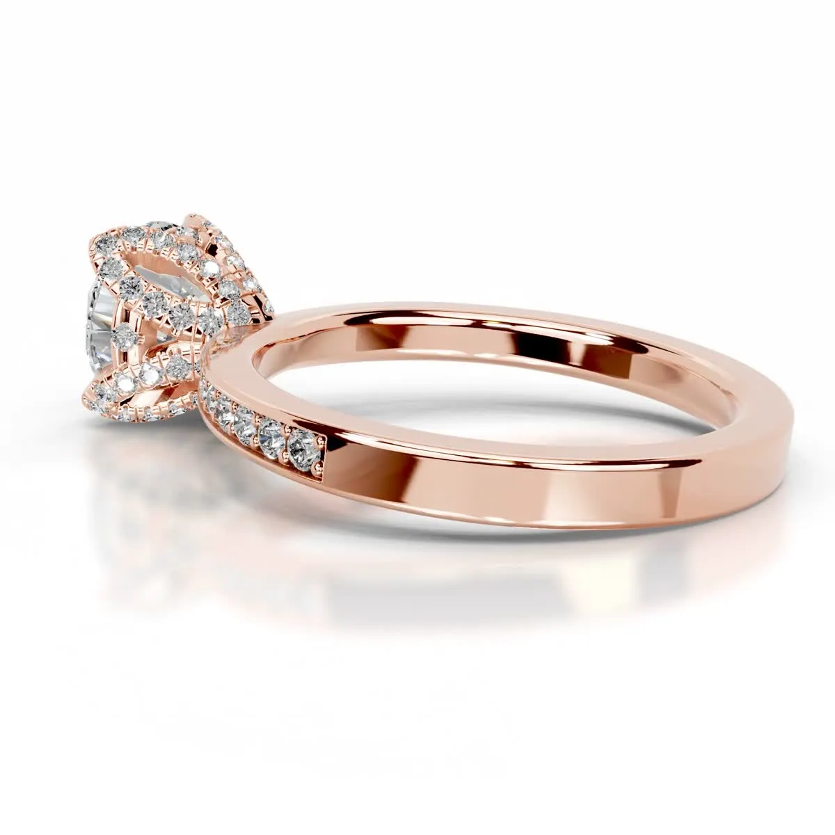 Daria Diamond Engagement Ring   (1.85 Carat) -14K Rose Gold