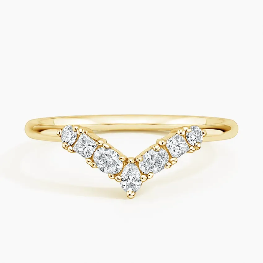 Desirée Contoured Wedding Band Ring - LR108