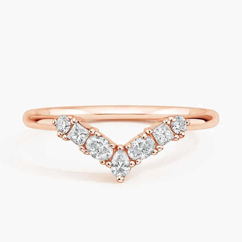 Desirée Contoured Wedding Band Ring - LR108