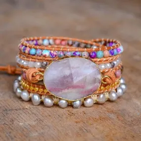 Divine Love Pink Tourmaline Wrap Bracelet