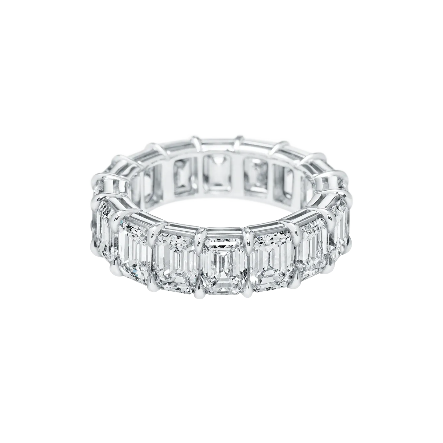 Eternity Emerald Cut Diamond Wedding Band Ring - WR012