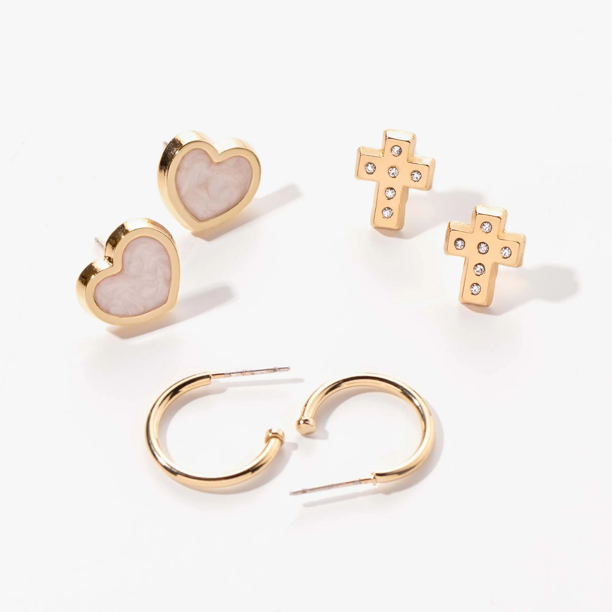 Faith   Love Earrings, Set of 3