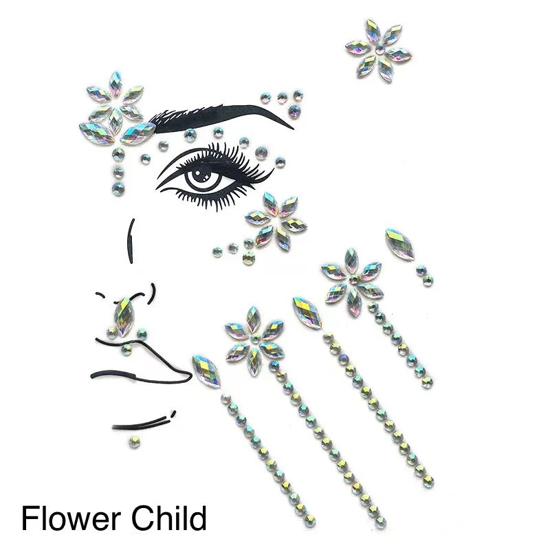 Flower Child Butterflies Face & Body Jewels