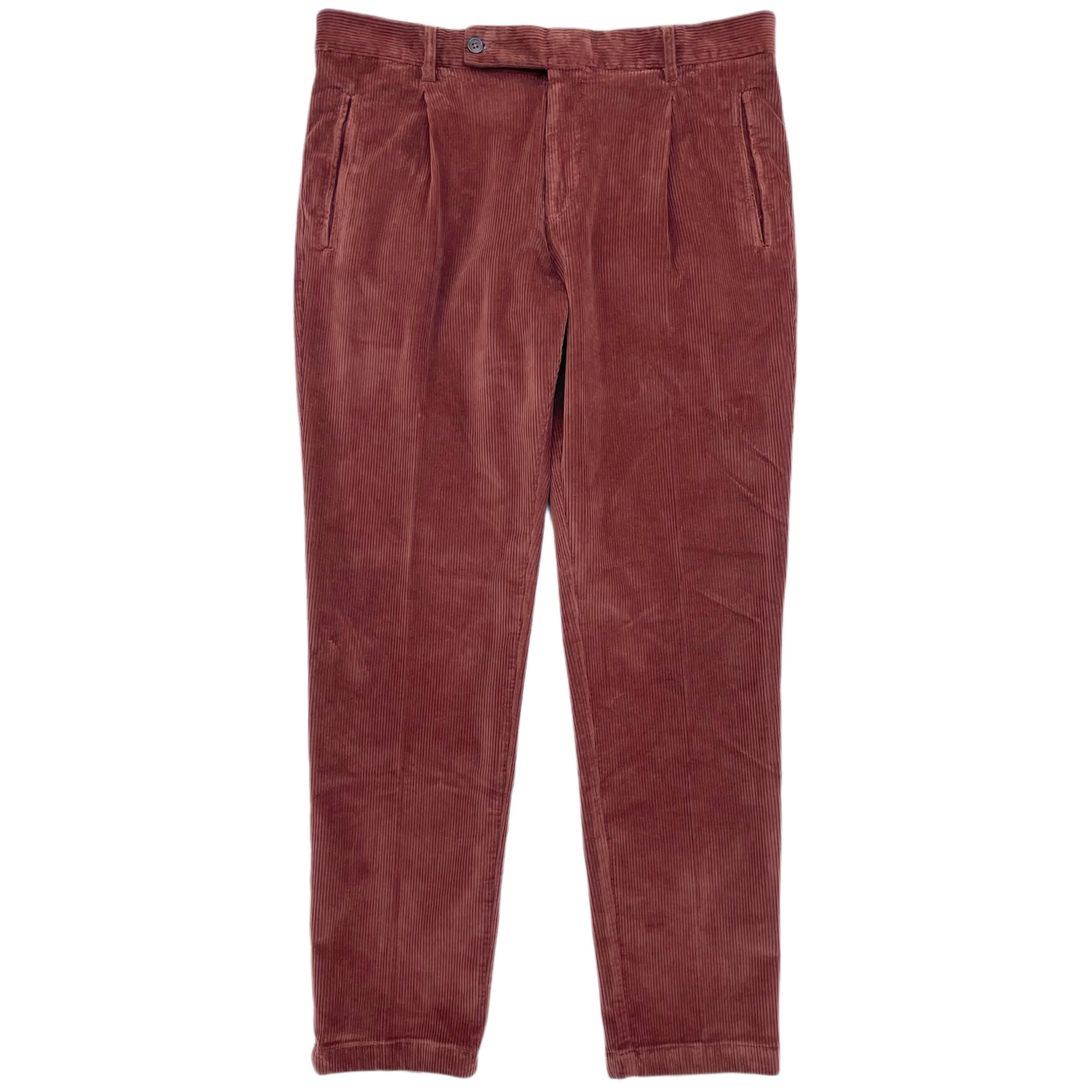 FRESH Corduroy Pleated Chino Pants In Copper