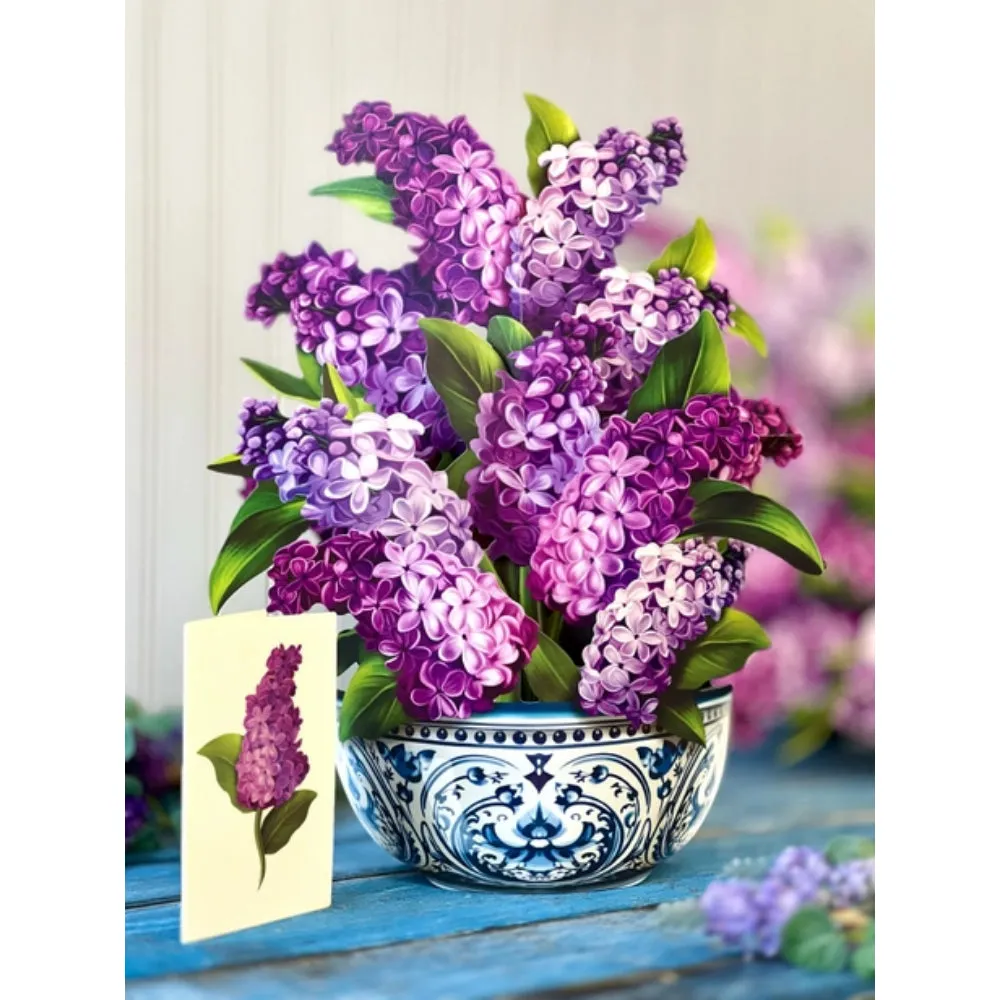 Garden Lilacs Pop-Up Greeting Card