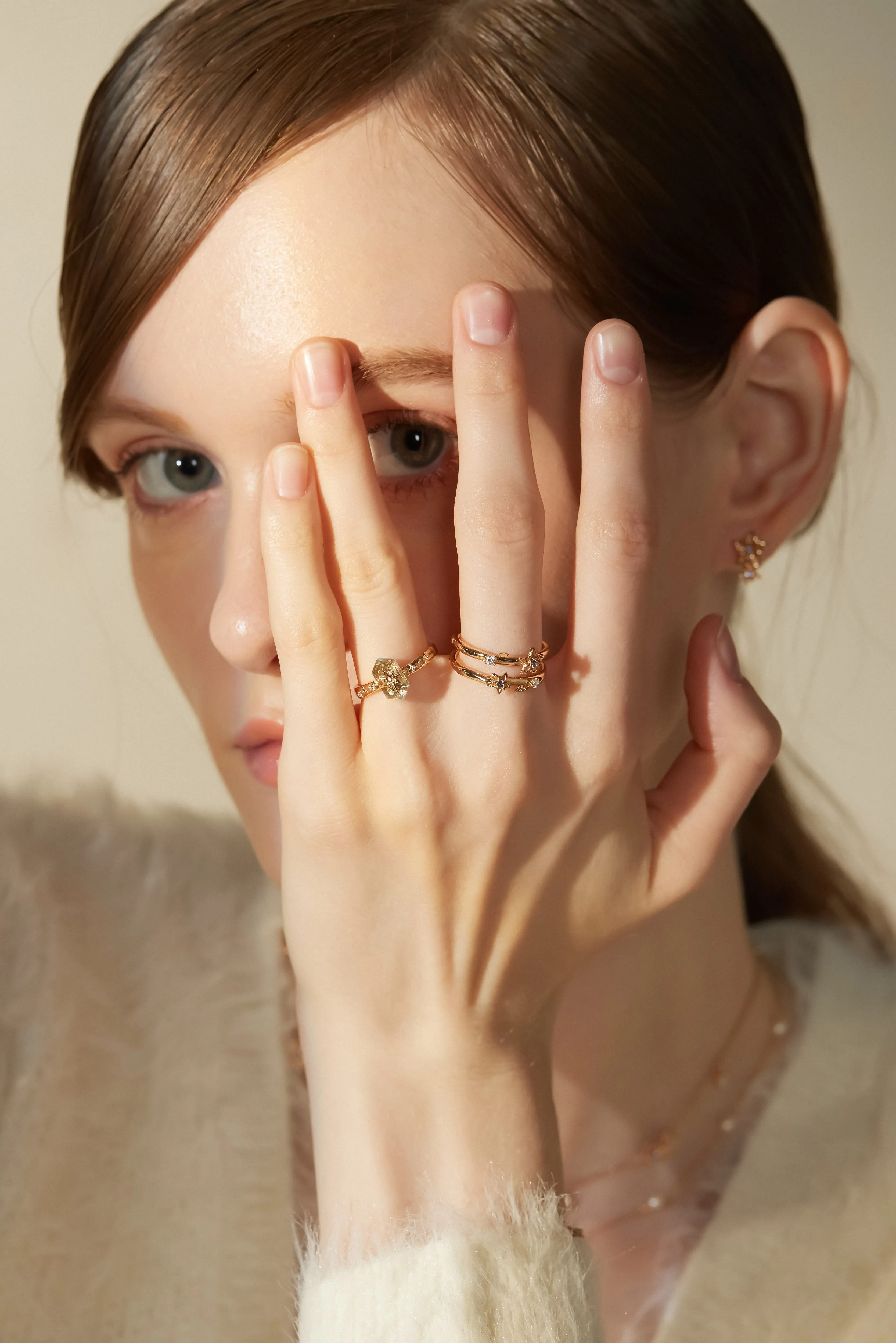 Gold Double Band Ring - Poinsettia