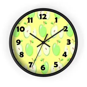 Green Apples Wall Clock