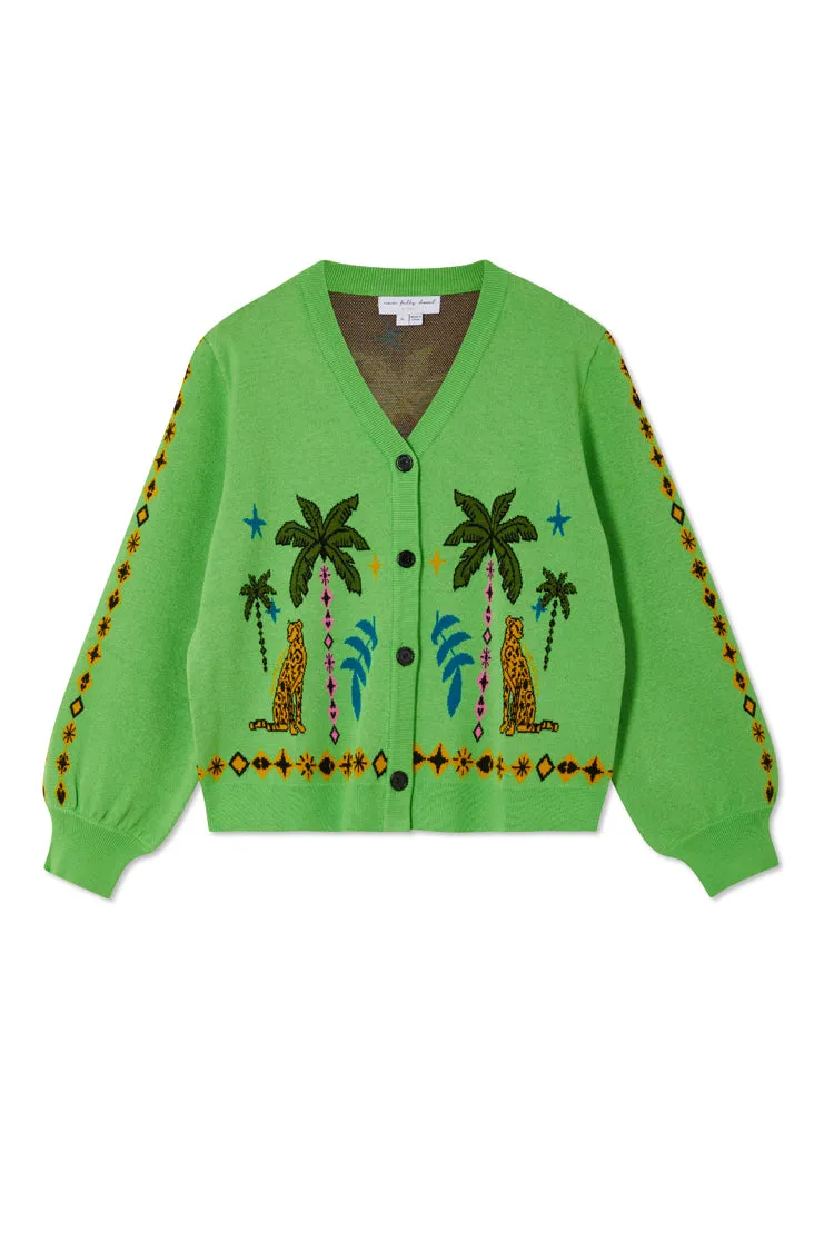 Green Running Wilder Cardigan