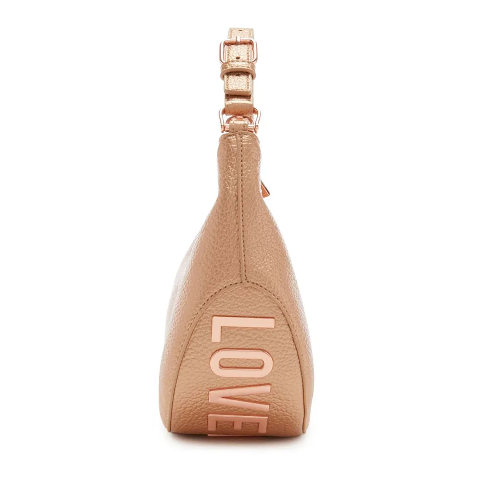 Hobo Bag Media LOVE MOSCHINO linea Giant Logo colore Rose Gold