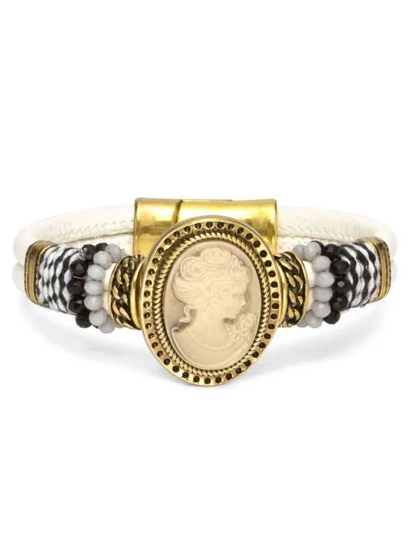 Ivory Cameo Magnetic Bracelet